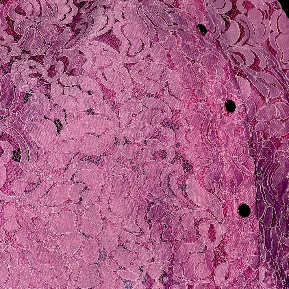 Zara pink semi sheer lace shirt - Picture 10 of 13